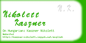 nikolett kaszner business card